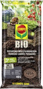 Compo Bio Potgrond Moestuinbakken 100% natuurlijk ook voor gebruik in serres voor een rijke oogst zak 40 L