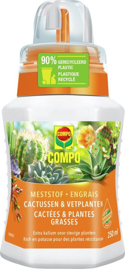 Compo Vloeibare Meststof Cactus & Vetplanten voor gezonde en stevige planten fles 250 ml