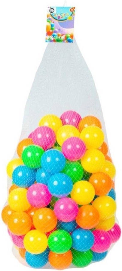 Concorde Kunststof ballenbak ballen 200x stuks 6 cm neon kleuren Speelgoed ballenbakballen gekleurd