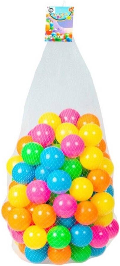 Concord Kunststof ballenbak ballen 400x stuks 6 cm neon kleuren Speelgoed ballenbakballen gekleurd