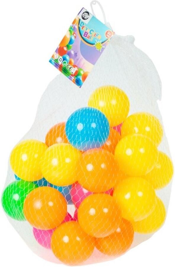 Concorde Kunststof ballenbak ballen felle kleuren 90x stuks 6 cm