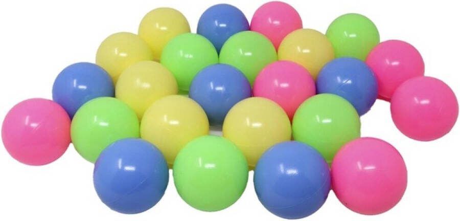 Concorde Kunststof ballenbak ballen felle kleuren 48x stuks 6 cm