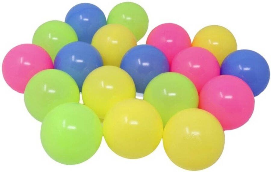 Concorde Kunststof ballenbak ballen felle kleuren 54x stuks 6 cm