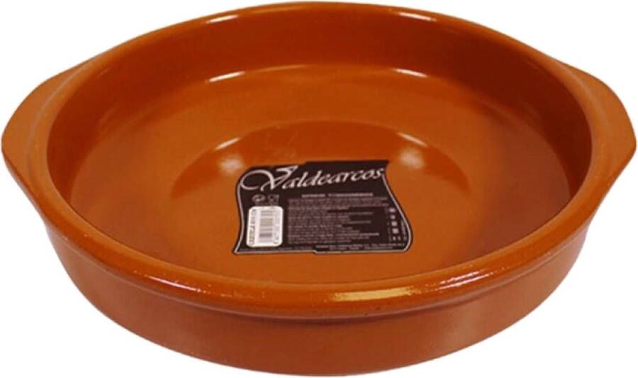 Concord e Tapas ovenschaal serveerschaal rond terracotta aardewerk 3 liter D28 x H6 cm Snack en tapasschalen