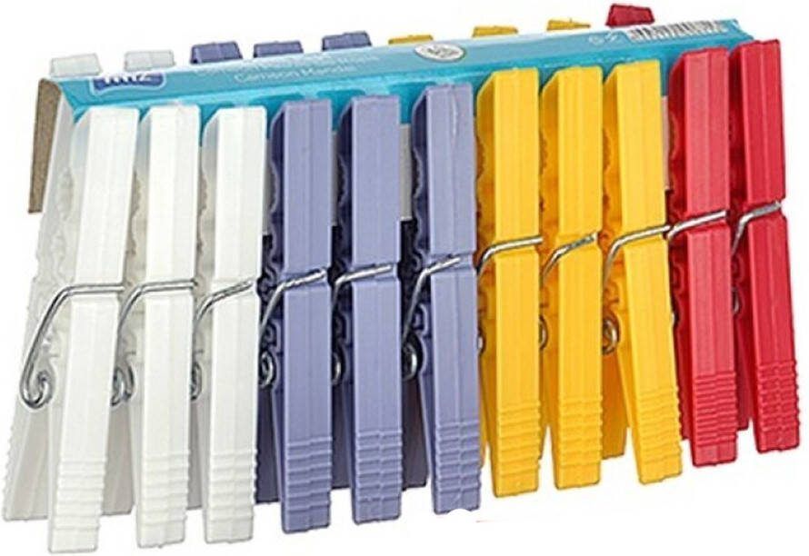 Concorde wasknijpers 120x kleurenmix kunststof 7 5 cm