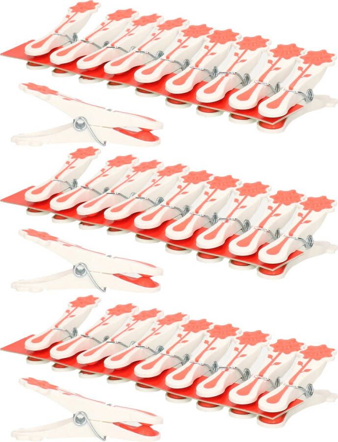 Concorde wasknijpers 30x rood kunststof 8 cm Knijpers