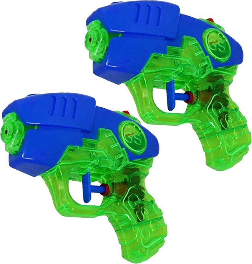 Concorde Waterpistooltje waterpistool 10x blauw groen 12 cm speelgoed Waterpistolen