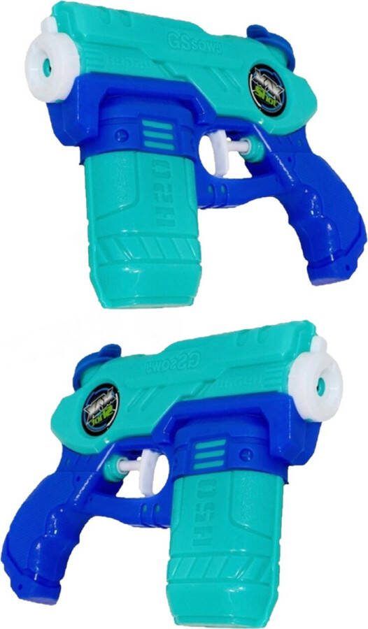 Concorde waterpistooltje waterpistool 2x blauw 18 cm speelgoed Waterpistolen