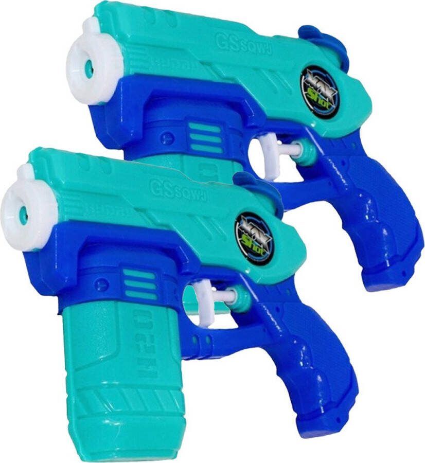 Concorde Waterpistooltje waterpistool 4x blauw 18 cm speelgoed Waterpistolen