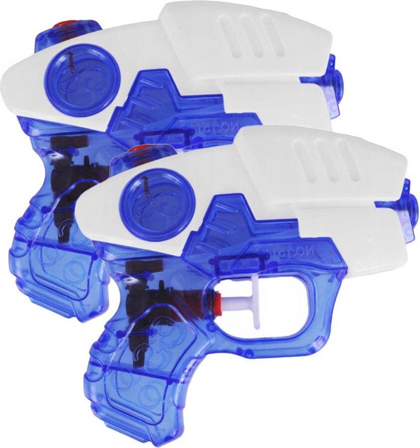 Concorde Waterpistooltje waterpistool 10x blauw wit 12 cm speelgoed Waterpistolen