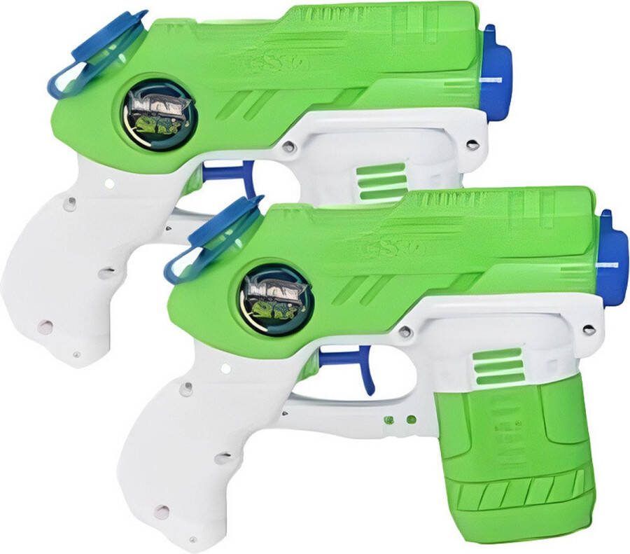 Concorde Waterpistooltje waterpistool 10x groen wit 18 cm speelgoed Waterpistolen