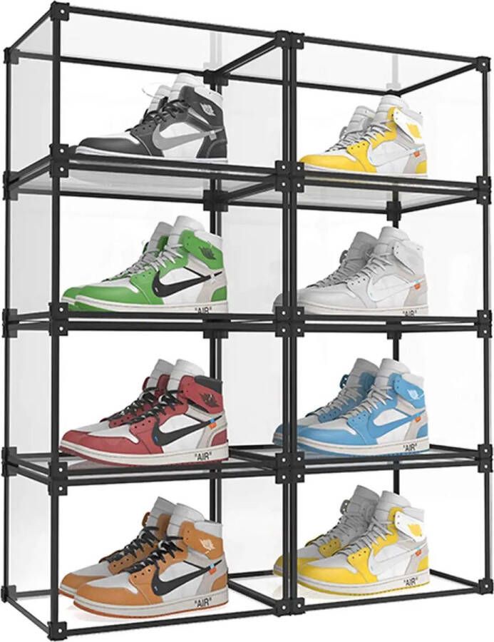Confibel 3 x Transparante Sneaker Box Sneaker Display Sneaker Vitrine Show Box Transparant