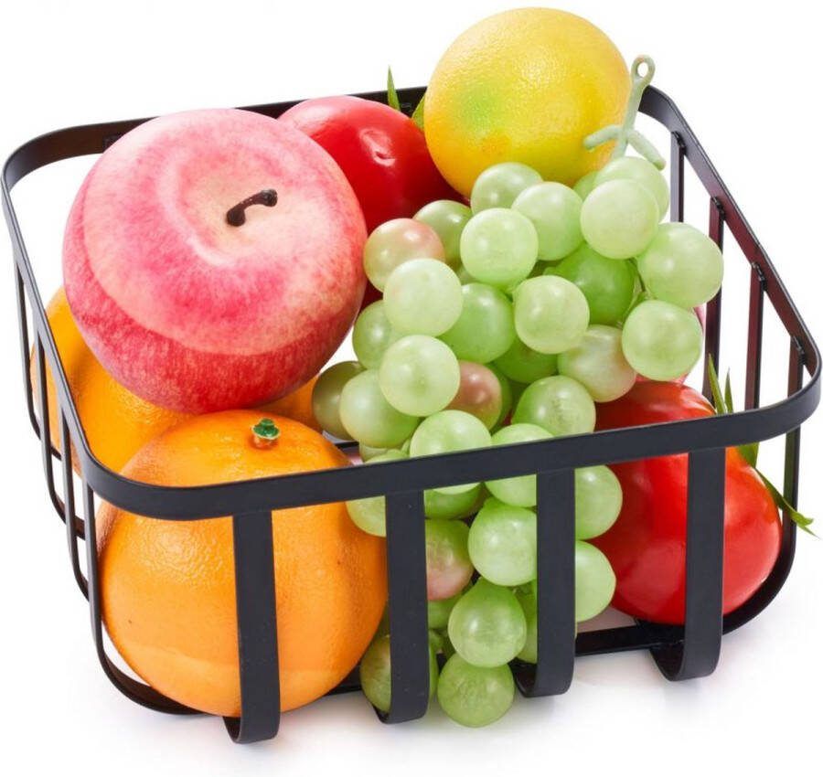 Confortime Fruitmand groentenmand vierkant 19.5x19.5x9.5