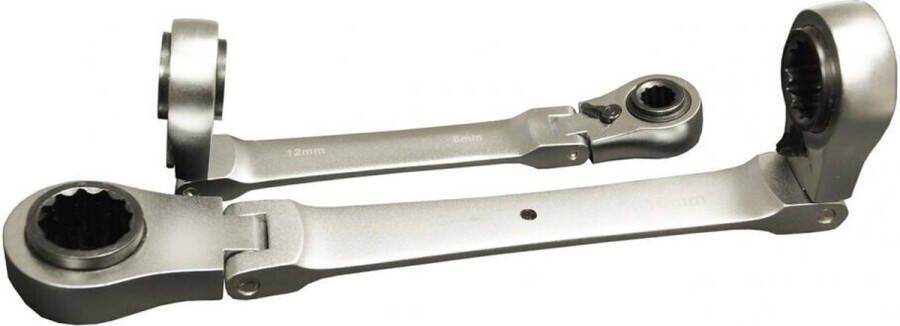 Connex COXB364002 Buigbare Ring Ratelsleutel 2 stuks 8 maten