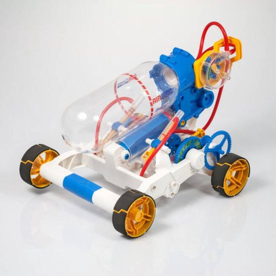 Construct and create Construct & Create Air Power Engine Car Experimenteerset Speelgoedauto Bouwset STEM Speelgoed Luchtdruk-aandrijving