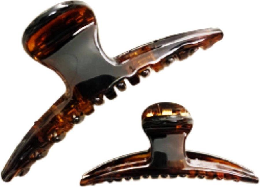 Contents Haarklem 2 stuks Bruin Elegant Dames Haarclips Groot en klein
