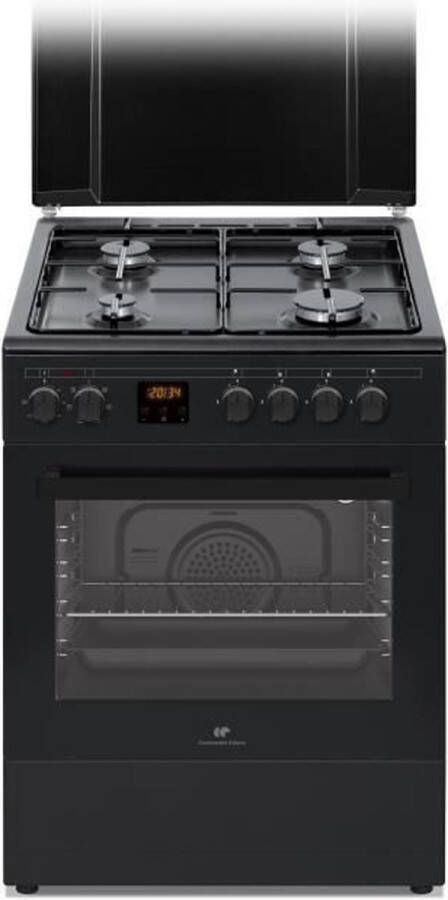 Continental Edison Continental Gas Cooker Edison CECG60FCB1 4 Lichten L59.8 X P61 XH83CM- Zwart