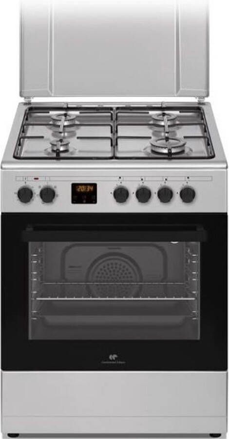 Continental Edison Continental Gas Cooker Edison CECG60FCS1 4 Lichten L59.8 X P61 XH83CM- Zilver