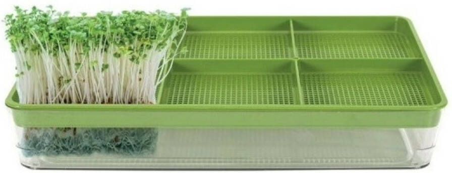 Cook Concept Kiemschaal Kiemgroenten Microgroenten Kweekset Kiembakje Microgreens Zaaibak Microgreens 6 compartimenten Kweekbak