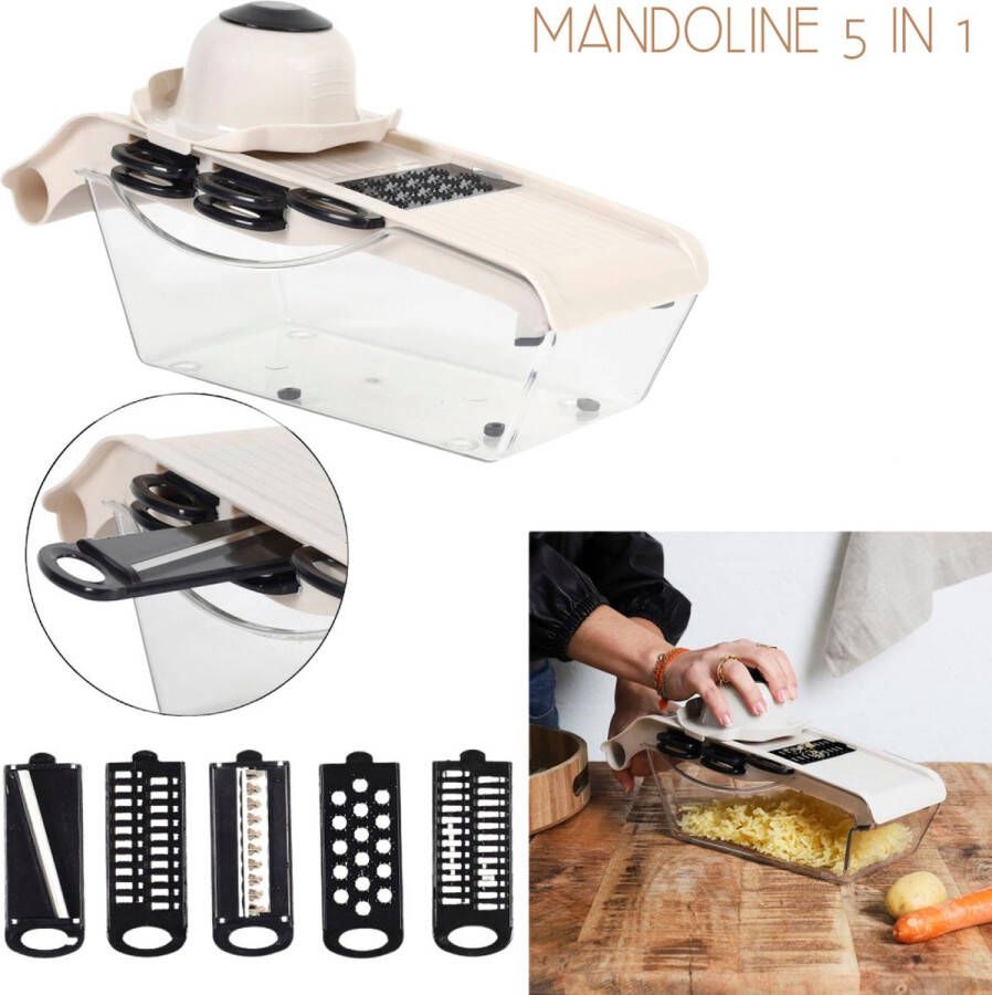 Cook Concept Mandoline Groentesnijder Keukensnijder Mandoline Snijmachine Handmatig Schijfjes Blokjes Reepjes Julliene -Mandoline Groente Keukenhulp Keuken