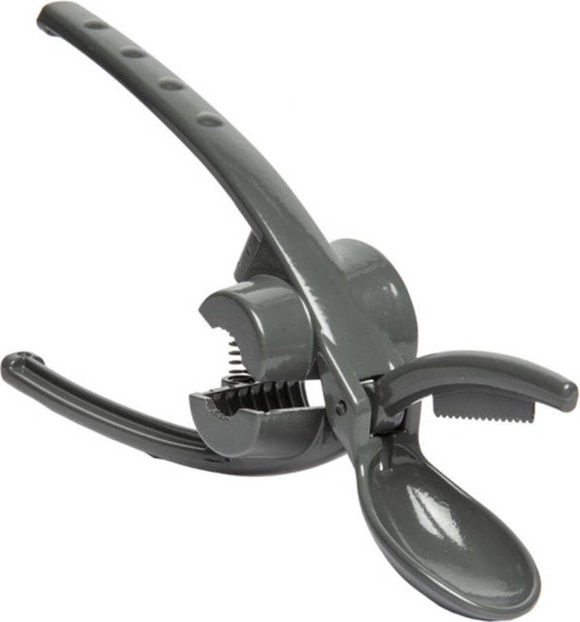 Cook Concept Notenkraker Kastanje opener 2in1 aluminium Grijs notenkraker kerst kastanjetang kerstcadeau