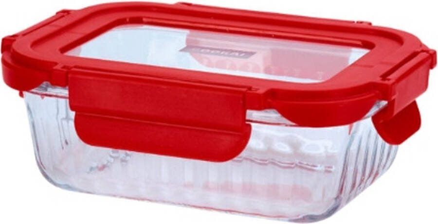 Cookai Ovenschaal met Deksel 0.37 L Rood Glas Kunststof