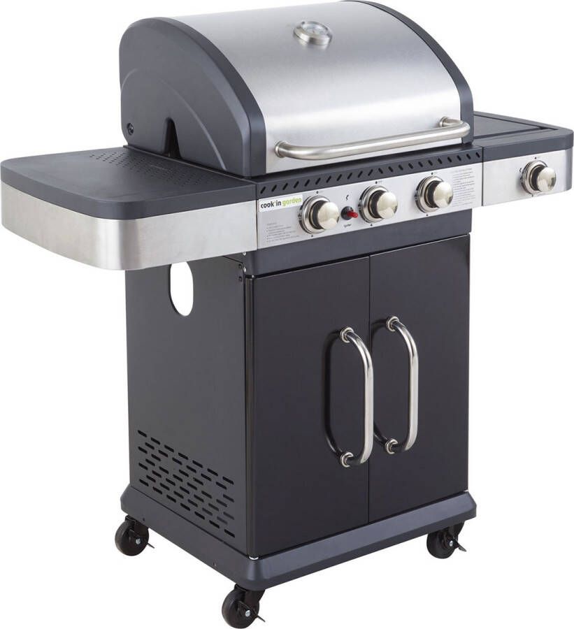 COOK'IN GARDEN Gasbarbecue Fidgi 3 Met Thermometer 3 Branders + 11 5kw Kookplaat