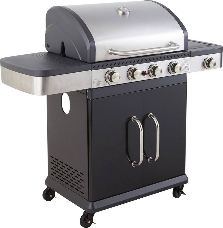 COOK'IN GARDEN Gasbarbecue Fidgi 4 Met Thermometer 4 Branders + 14 5kw Fornuis