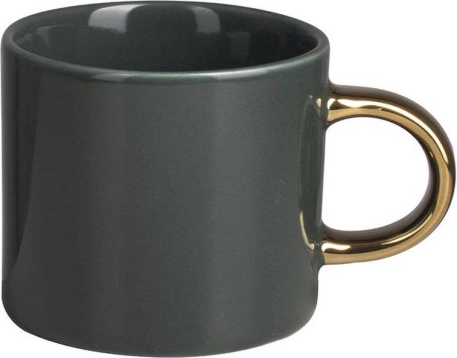 Cookinglife Koffiekopje Donker Groen-Goud 230 ml