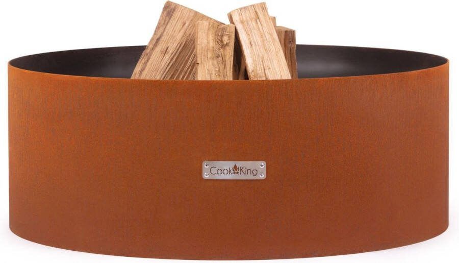 CooKking Vuurschaal Bourbon-70 cm Verkrijgbaar in 3 maten Staal (Roest)bruinVuurkorf – Vuurschaal – Vuurschaal voor Buiten – Terrashaard – Zwart Staal – Voor Ontspannende Avonden –