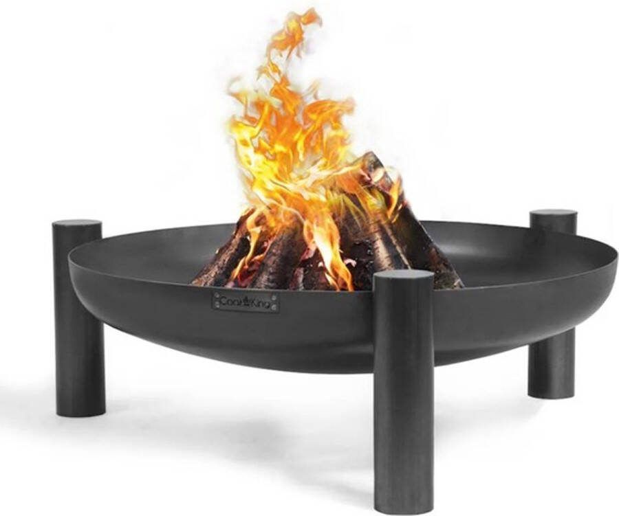 CooKking Vuurschaal Palma-70 cm Verkrijgbaar in 4 maten Staal Zwart- Vuurkorf Vuurschaal BBQ Vuurschaal voor buiten Terraskachel Tuinkachel