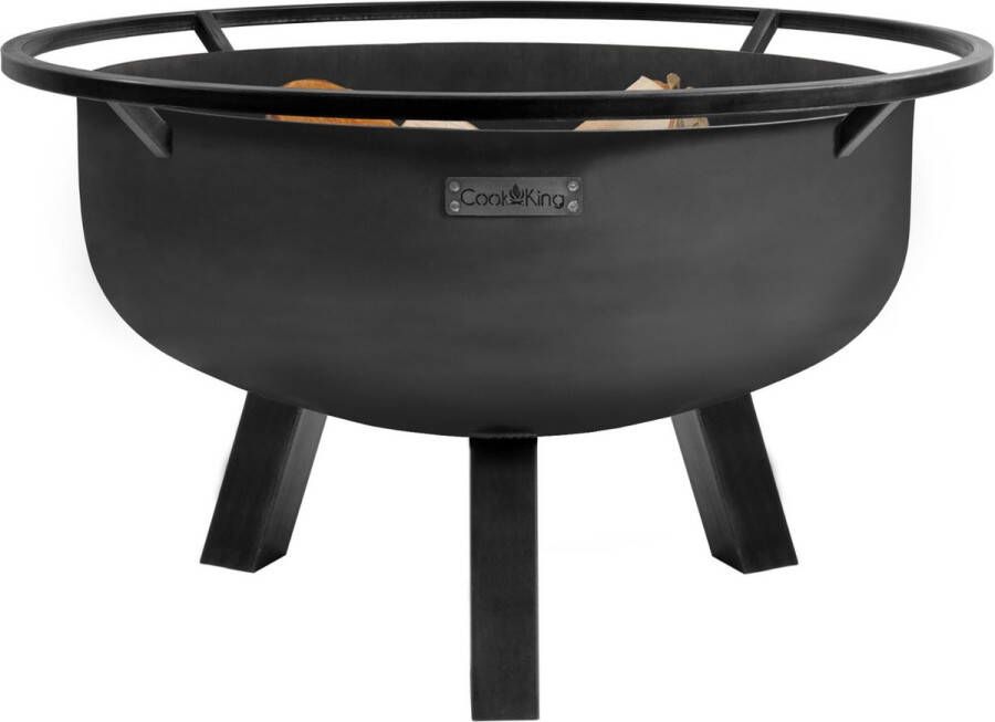 CooKking Vuurschaal Porto XXL 80 cm L 80 x B 80 x H 57 cm Staal ZwartVuurkorf – Vuurschaal – Vuurschaal voor Buiten – Terrashaard – Zwart Staal – Voor Ontspannende Avonden –