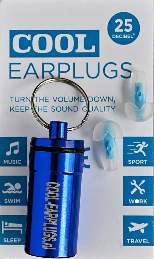 Cool Earplugs Oordoppen Oordopjes Blauw 1 paar