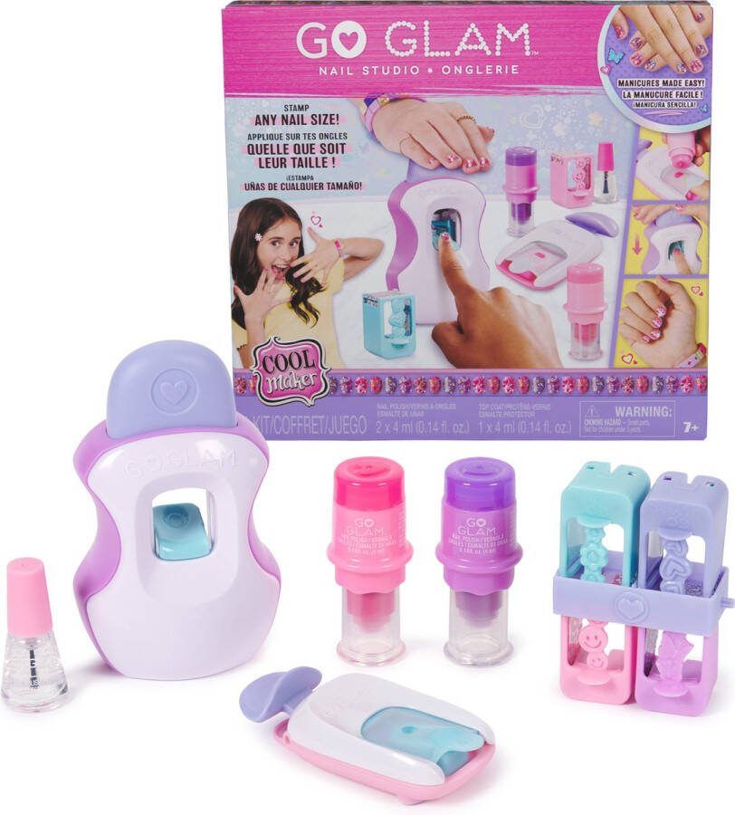 Cool Maker Go Glam Nagelstudio Stijl 200 nagels met 4 ontwerpen 2 nagellak-applicators en nagelmasker Manicureset