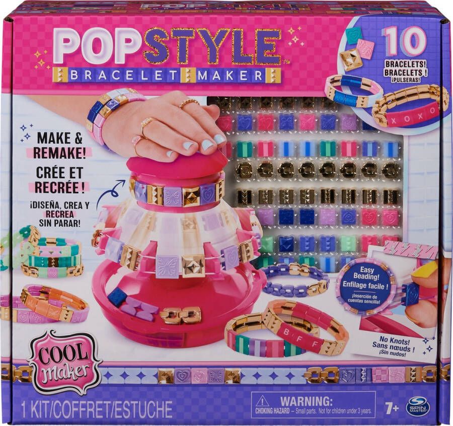 Cool Maker Pop Style Bracelet Maker met 170 stijlvolle kralen en meer knutselpakket met opbergruimte