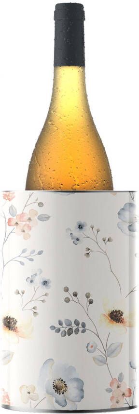 Coolenator Wijnkoeler – Champagnekoeler – Flessenkoeler met Uniek Uitneembaar Vrieselement – Hoogwaardig Aluminium – Botanical Harmony