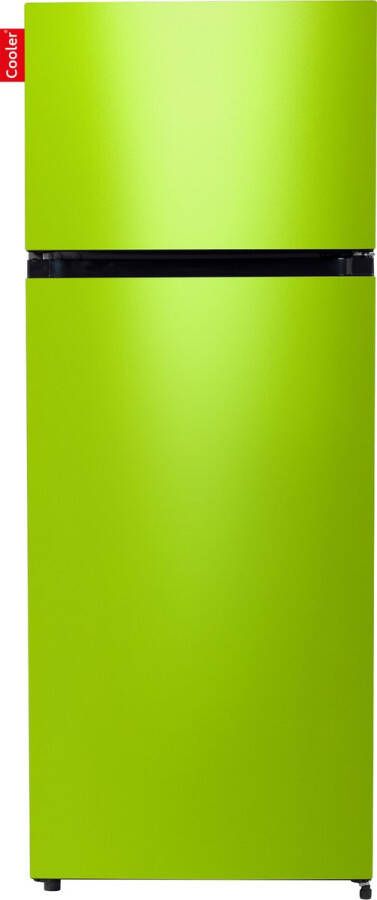 Cooler MEDIUM-ALGRE Combi Top Koelkast F 164+41l Light Green Gloss All Sides