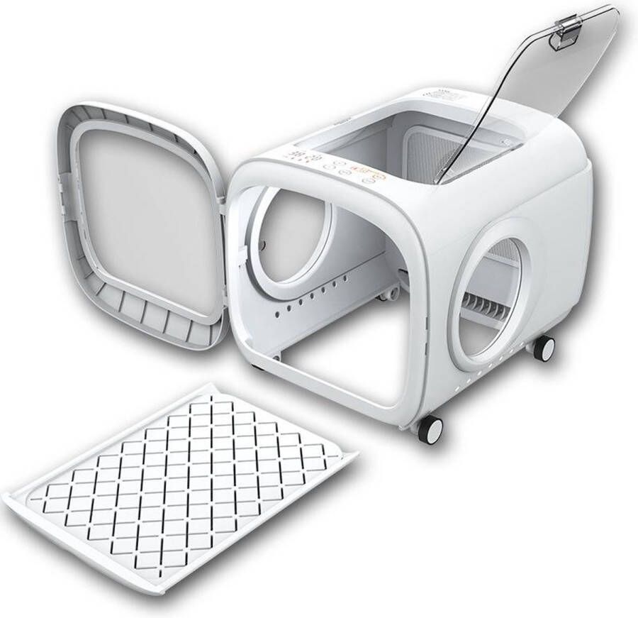 Coolgods Huisdier droger Airsalon H-A800 – Slimme huisdierdroger Behuizing op wieltjes 35x48x36cm (LxBxH)