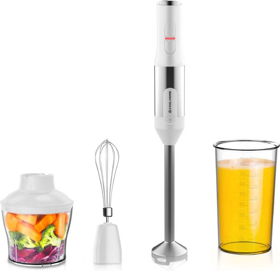 CoolHome Powerblend M2 staafmixer 4-in-1 staafmixer Set 1200W -Wit