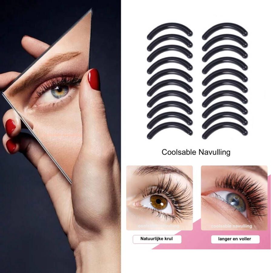 Coolsable Beauty Tools Professionele Coolsable Wimper Pads I Wimperlifting I Silicone Refill I Kussentje I Wimperkruller navulling Siliconen Pads 20 stuks plus 2 gratis