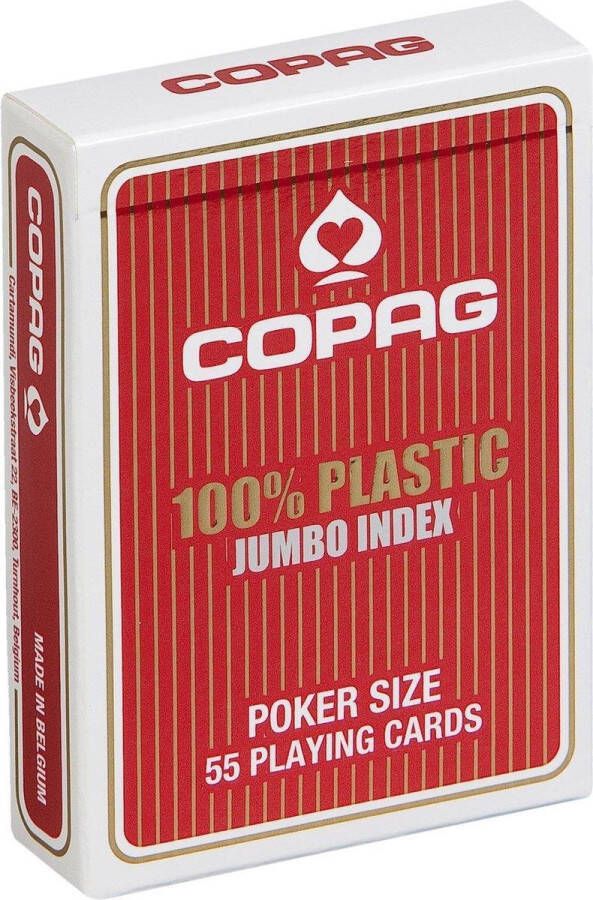 Copag Plastic speelkaarten Rood Jumbo Index