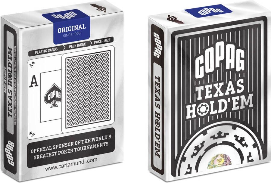 Copag Speelgoed Kaartspel Texas Holdem Silver 4 Peek Index Rood Traditional