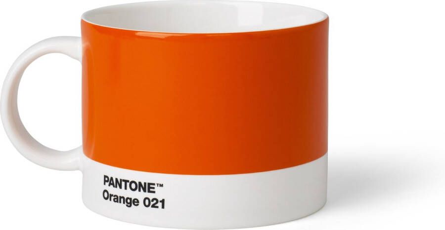 Copenhagen Design Pantone Theekop en schotel Bone China Orange 021 C