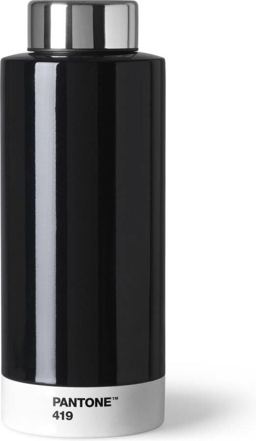 Vepa Bins Copenhagen Design drinkfles Pantone 19 cm RVS 630 ml zwart
