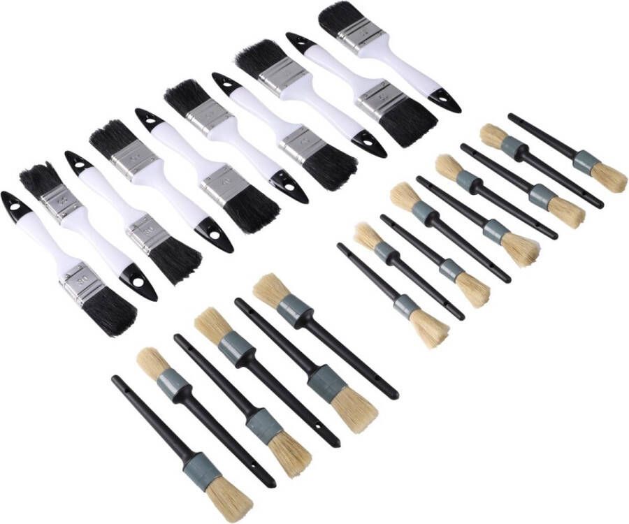 Copenhagen Pro kwastenset assorti 25-delig 15 rond 10 plat