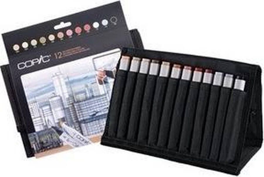 Copic Classic set Architectuur 12 kleuren + etui Markers Voor Tekenen En Ontwerpen – Professionele Stiften Alcoholbasis – Twinmarkers Set Kerst Kerstaanbieding Kerst 2023