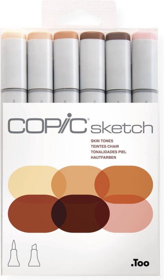 Copic Sketch Marker Portrait Set 6 Markers Professionele Stiften Op Alcoholbasis Markers Set Voor Tekenen En Ontwerpen