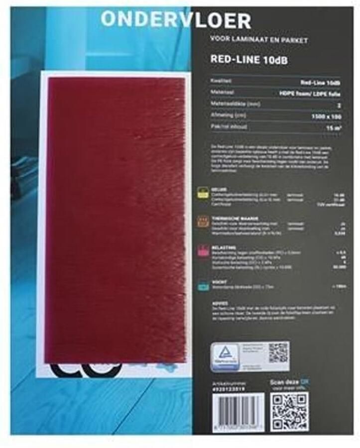 CoPro Co PRO Ondervloer Red-line 10dB 15 m2