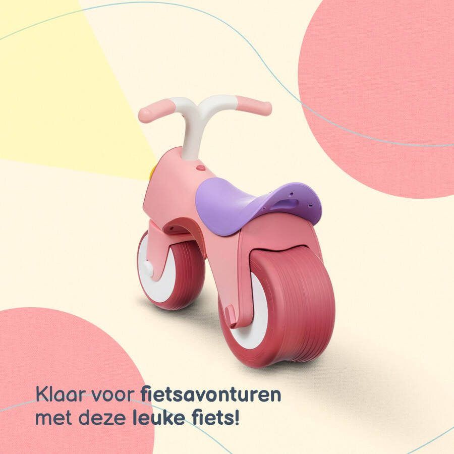 Corbeta Balansfiets roze Loopfiets optimale balans Looptrainer inclusief licht Loopauto inclusief geluid Loopmotor bestseller Roze