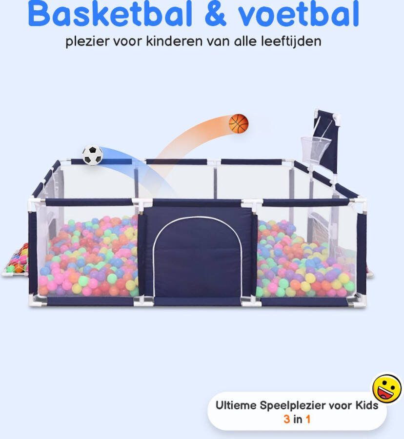 Corbeta Ballenbak speelbak voor kinderen Ballenbad 100% speelplezier Speeltent BESTSELLER! Basketbal Voetbal Ballenbak Blauw